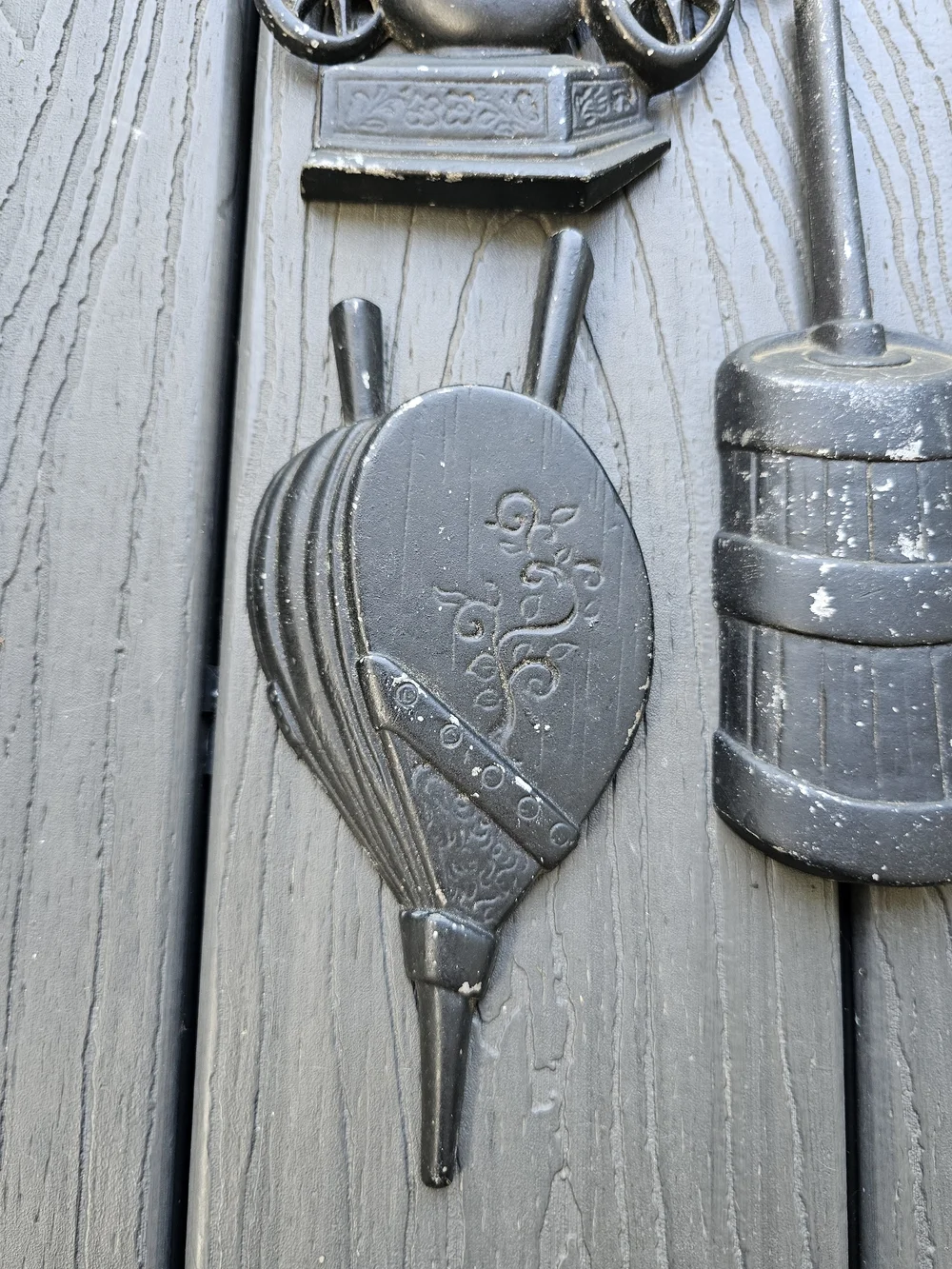 Vintage Sexton USA Cast Aluminum Wall Plaques - Set of 3 Black (Distressed)